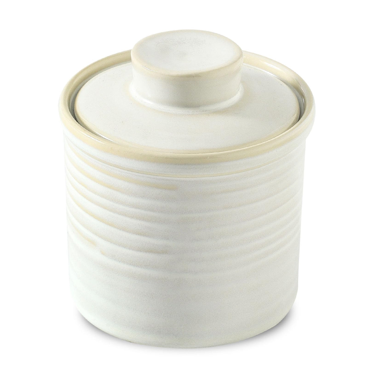 Hasense mantequilla cerámica con tapa, lista para untar de manera fresca