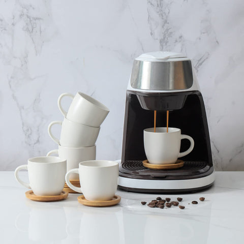 HASENSE platillos de bambú para demitasse, capturan derrames y mantienen orden