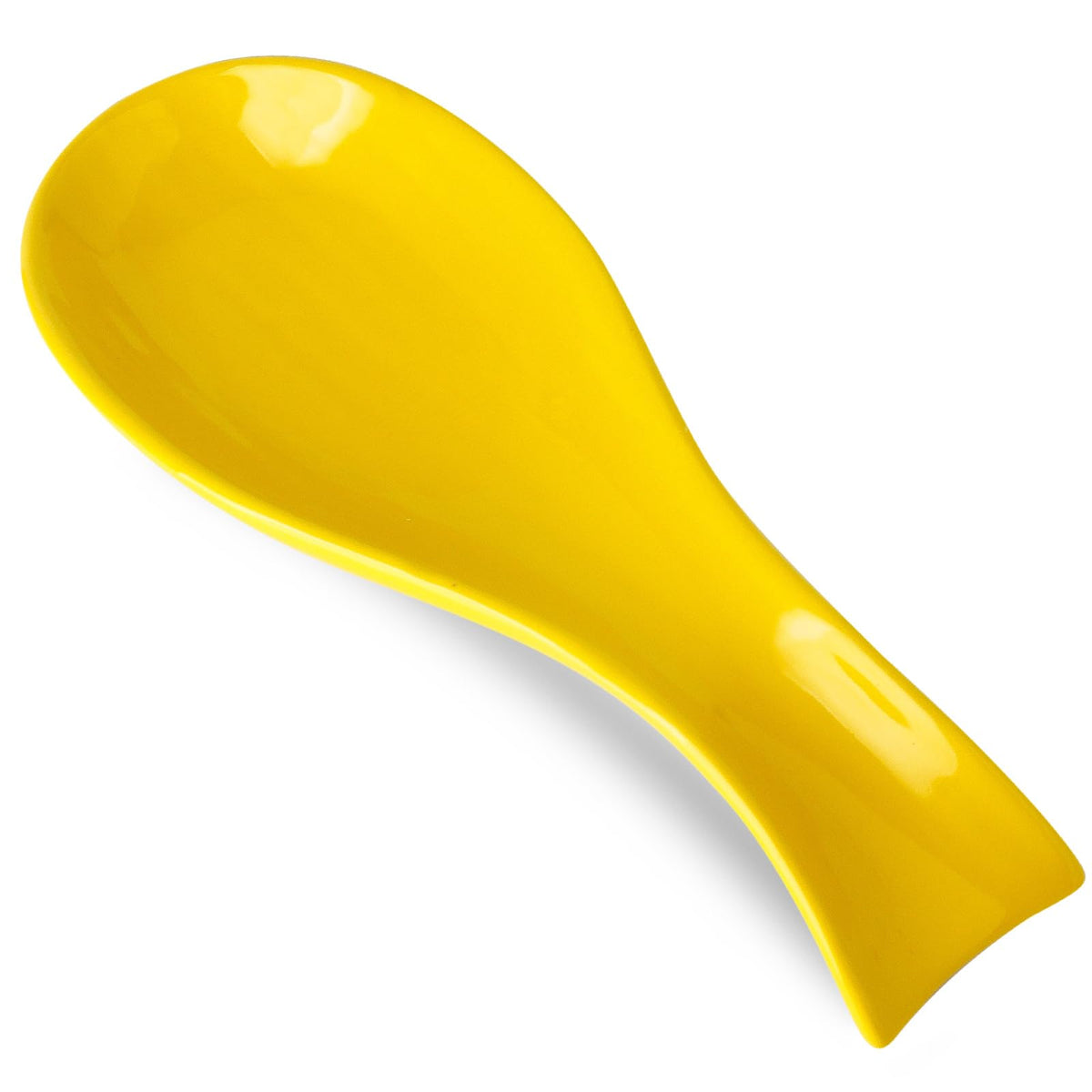 Hasense portacucharas de cerámica amarillo en estufa, práctico y decorativo.