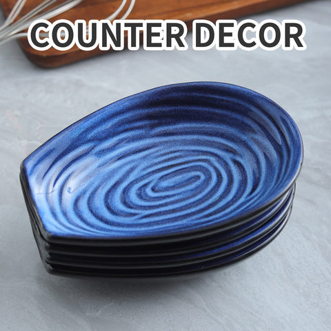 HASENSE reposacucharas cerámico azul, regalo práctico para cocina y hogar