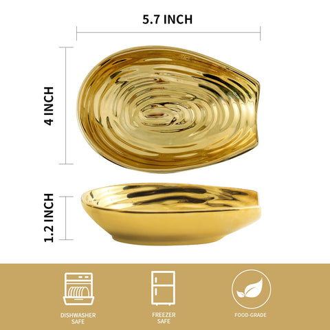 Hasense reposacucharas cerámica dorada para encimera, diseño sobrio que complementa cocinas modernas