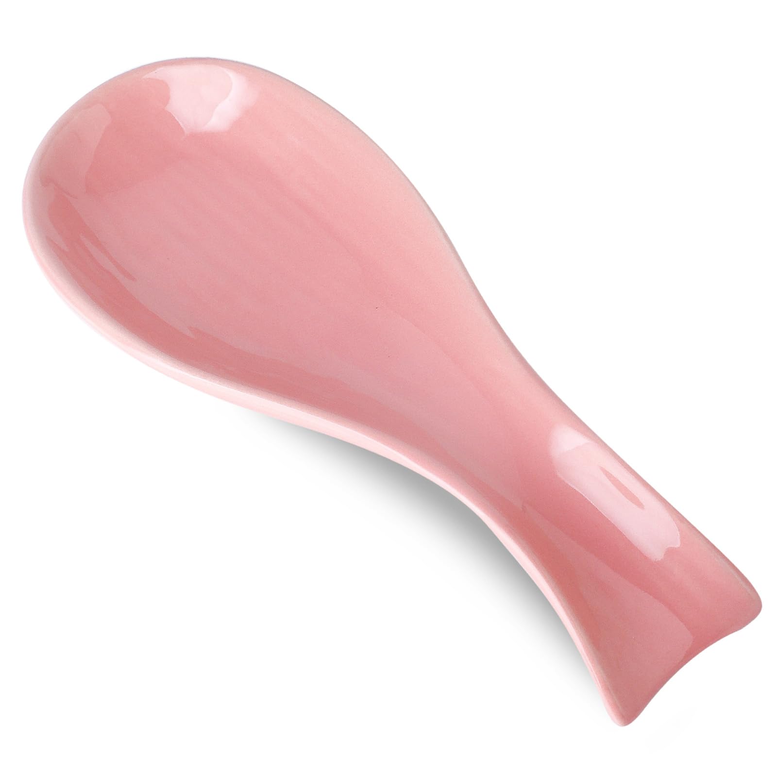 HASENSE reposacucharas cerámico rosa grande para estufa y encimera, mantiene el mostrador limpio.