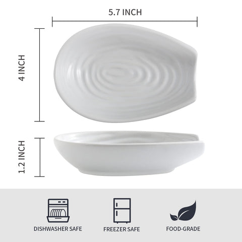 Hasense soporte de porcelana para utensilios, estilo rústico blanco para mesa de cocina.