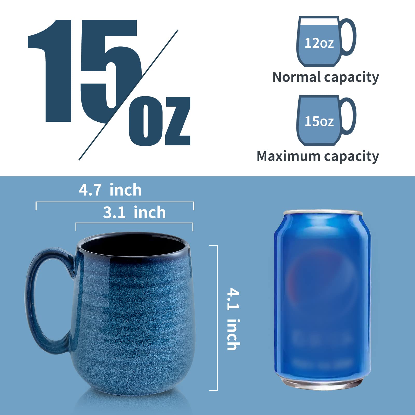 HASENSE taza cerámica sin plomo y duradera para uso seguro.