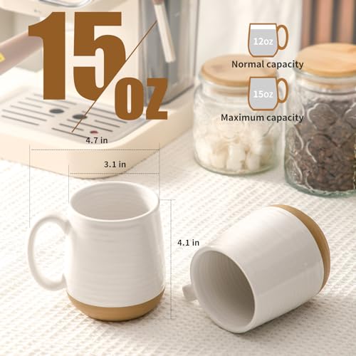 HASENSE tazas blancas acabado mate-brillante para mesa elegante.