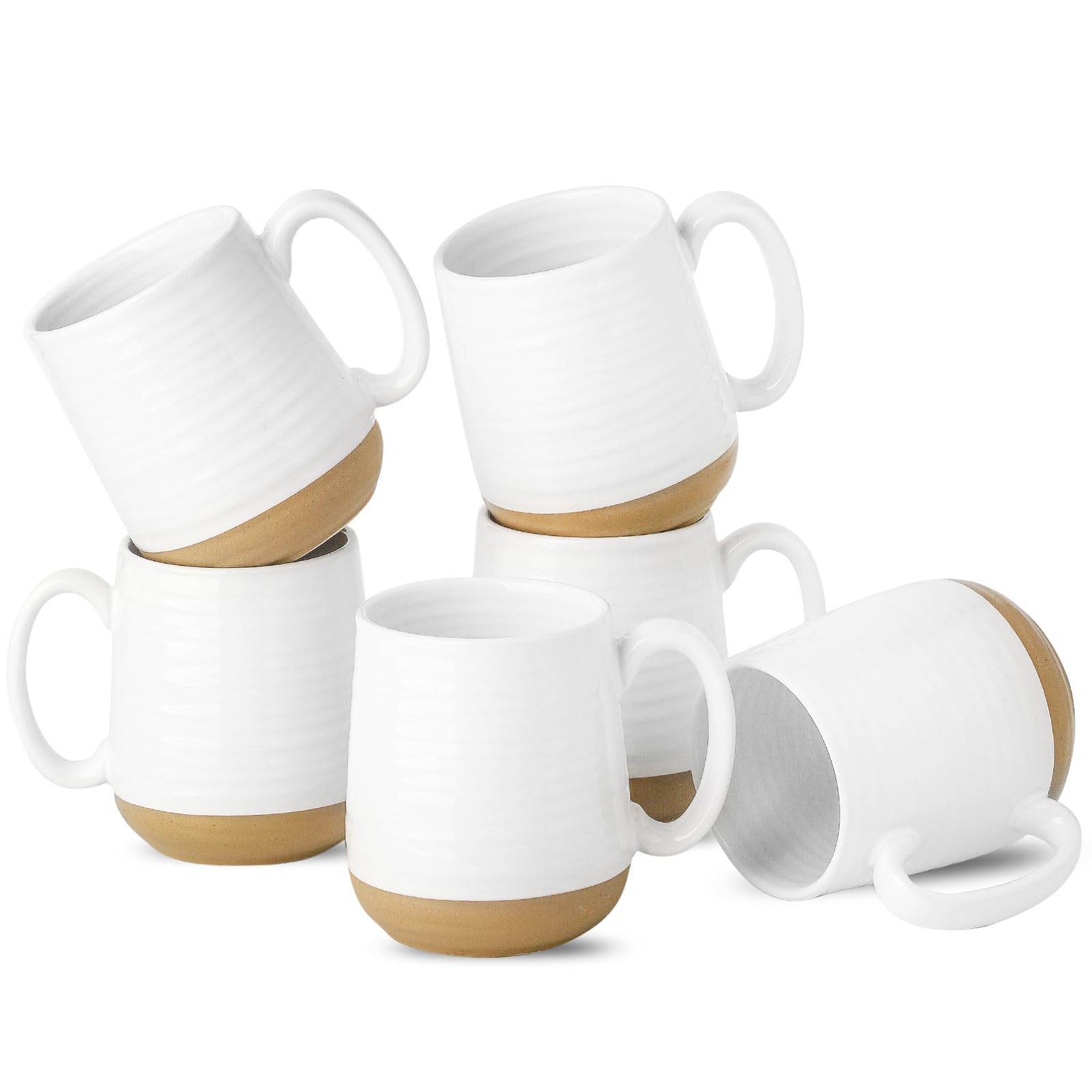 Hasense tazas de café 15 oz con mango cómodo para un agarre estable.