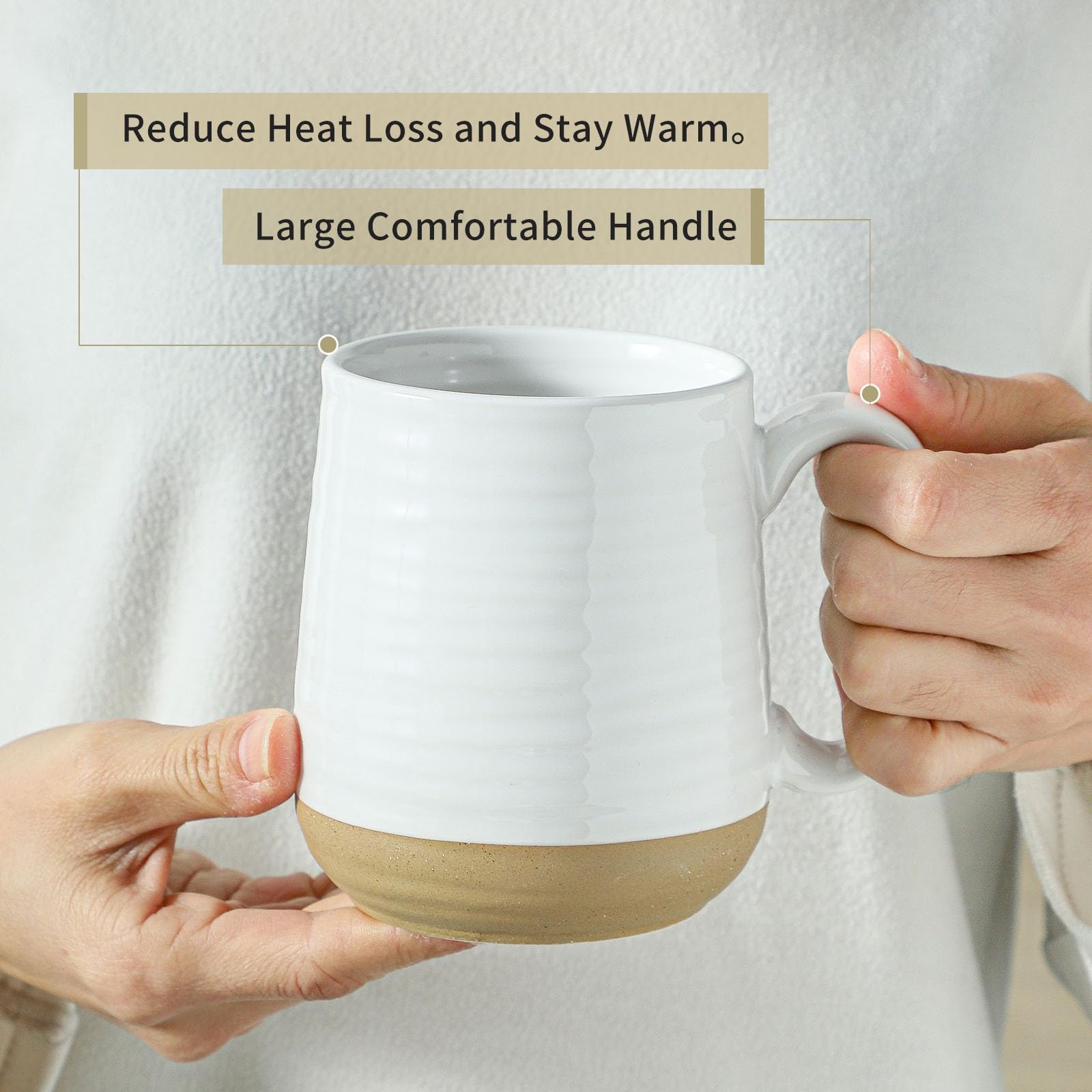 Hasense tazas aptas para microondas y lavavajillas, 15 oz, mantenimiento sencillo.