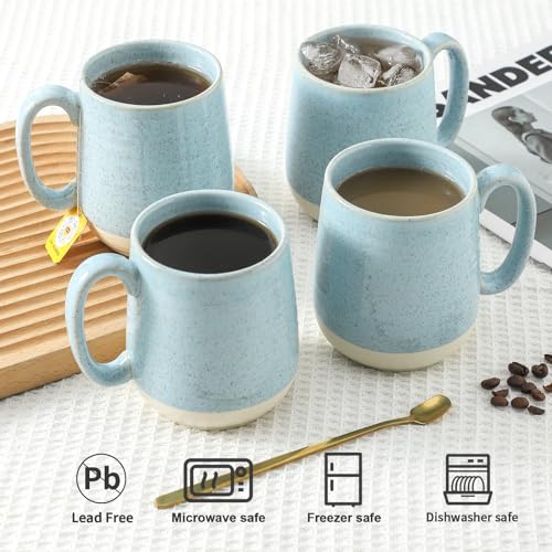 Hasense tazas cerámicas 15 onzas capuchino espumoso para casa.