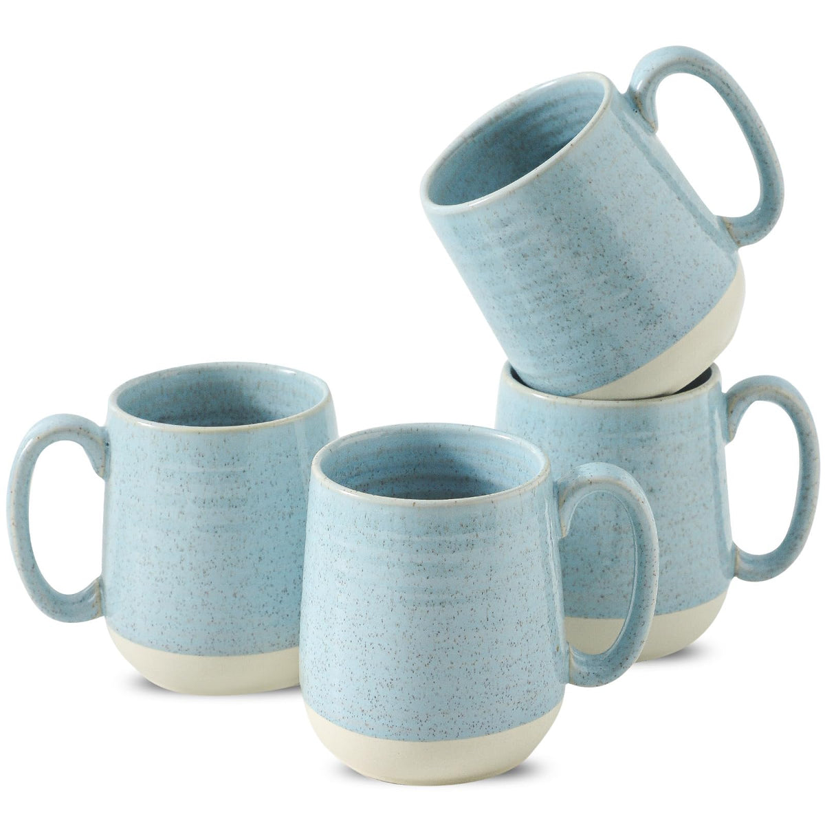 Hasense tazas cerámicas 15 onzas frente, ideales para un café abundante.