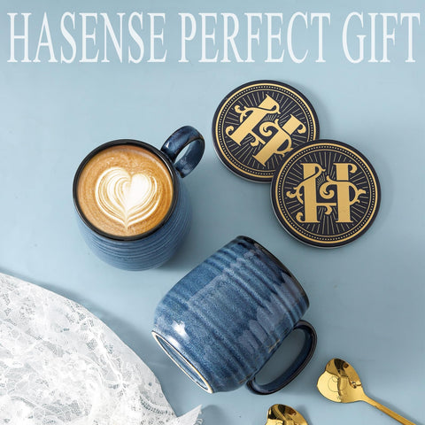 HASENSE tazas cerámicas grandes para bebidas calientes y momentos de descanso.