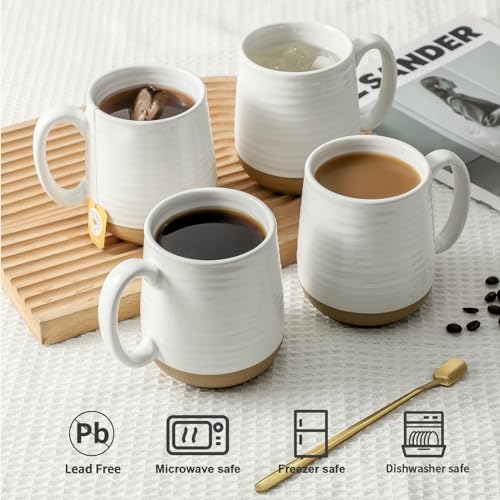 HASENSE tazas diseño clásico blanco, ideal para desayuno y hora del té.