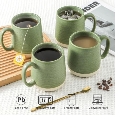 HASENSE tazas porcelana 15oz aptas para microondas para calentar rápido