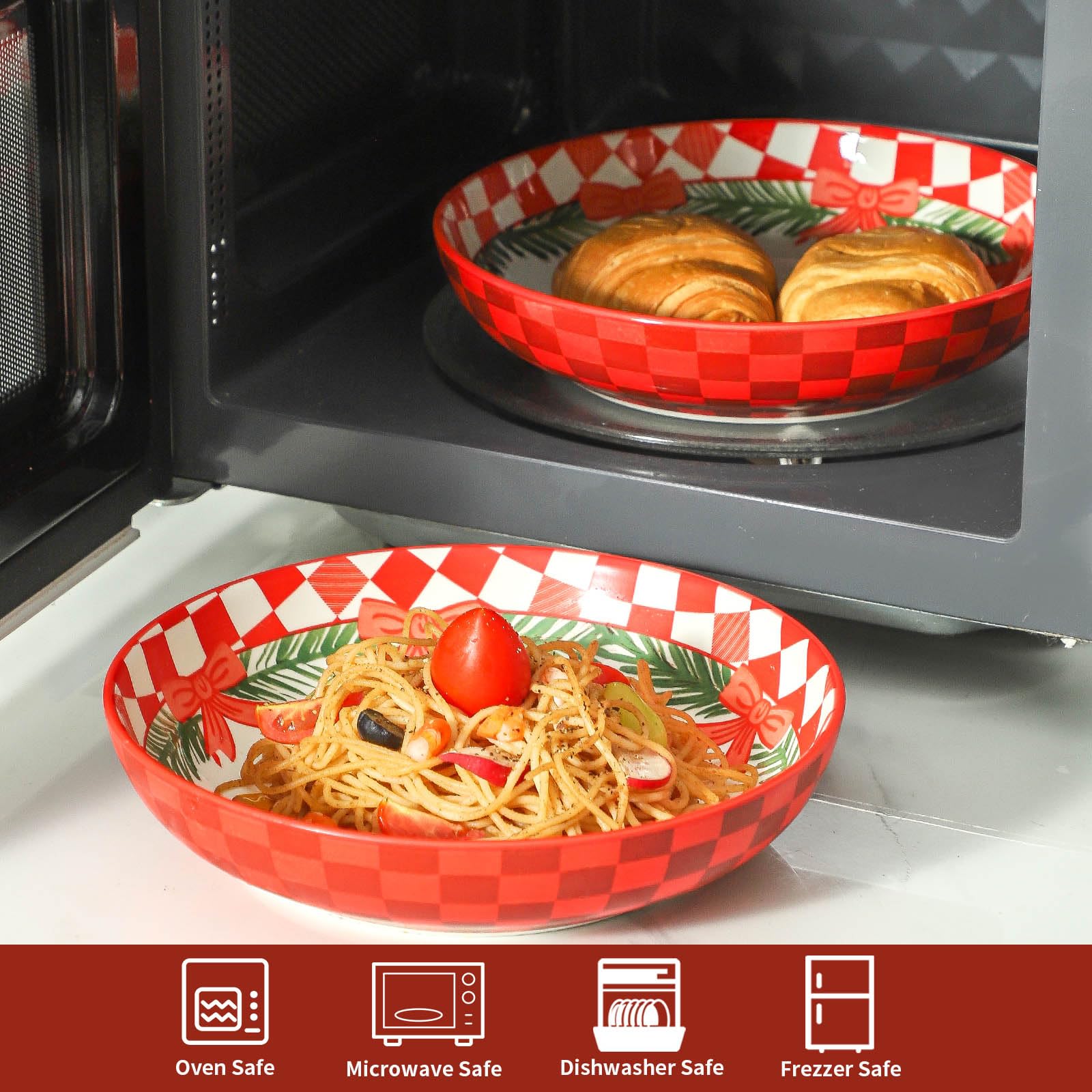 HASENSE tazones para pasta de uso diario, ideales para servir ensaladas y pasta.