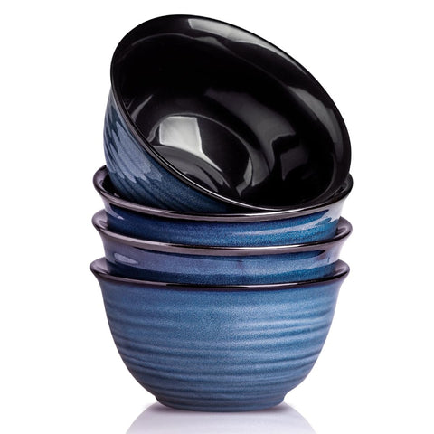 HASENSE tazones de sopa 40 oz en azul para porciones generosas.