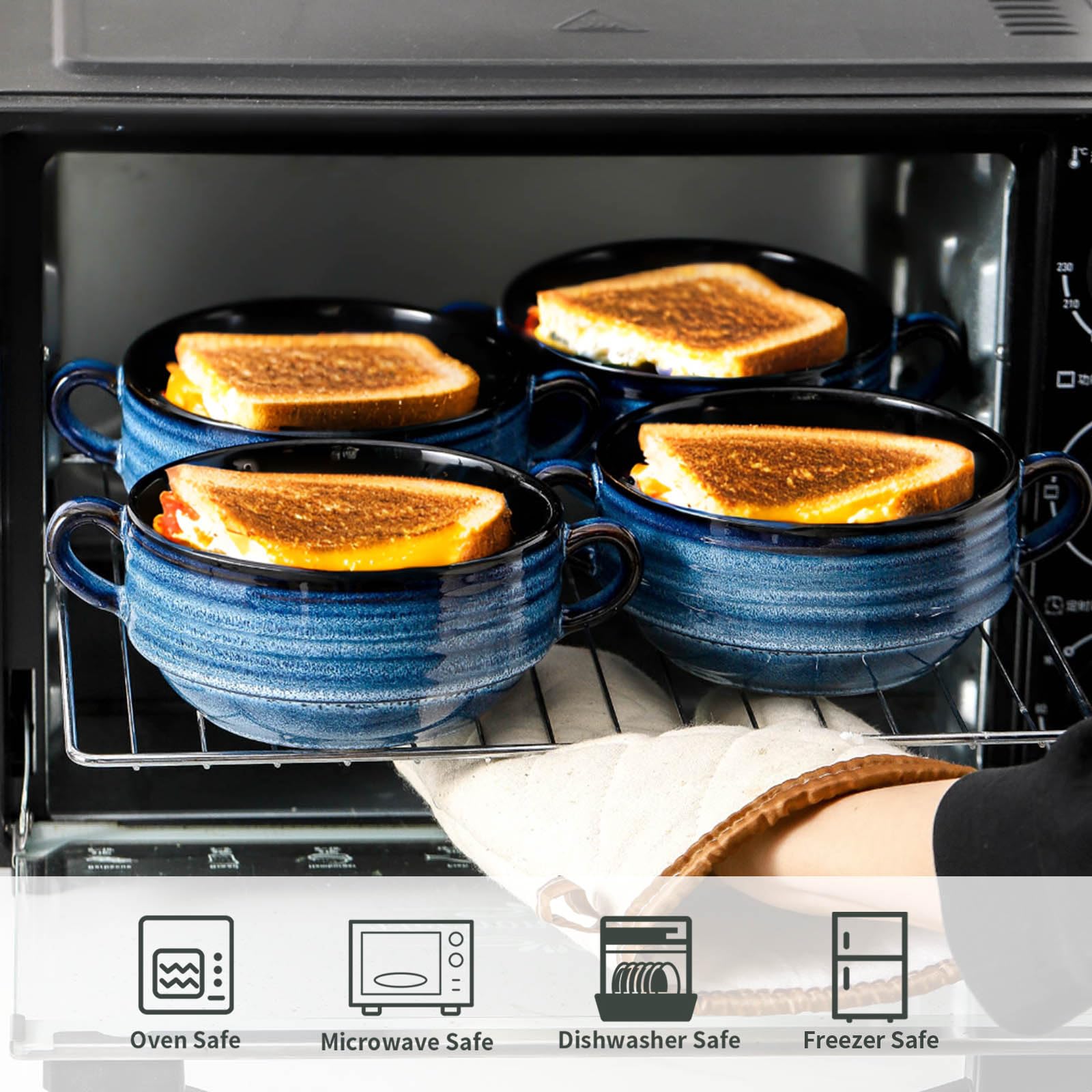 HASENSE tazones aptos para horno y microondas para recalentar fácilmente
