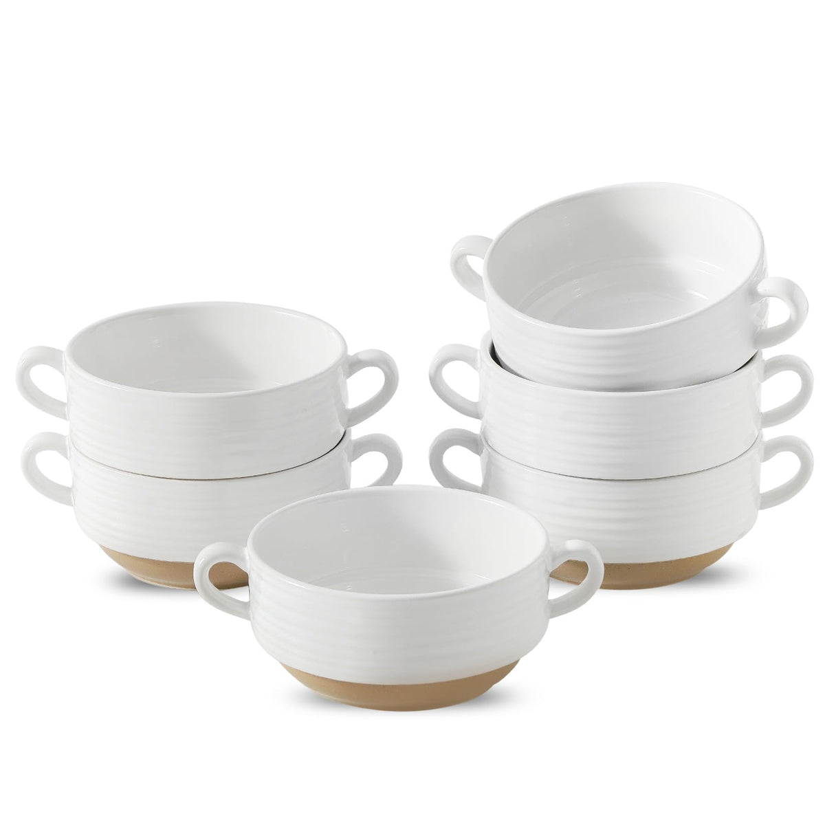 HASENSE tazones sopa ceramicos con mangos, ideales para servir sopa caliente con estilo