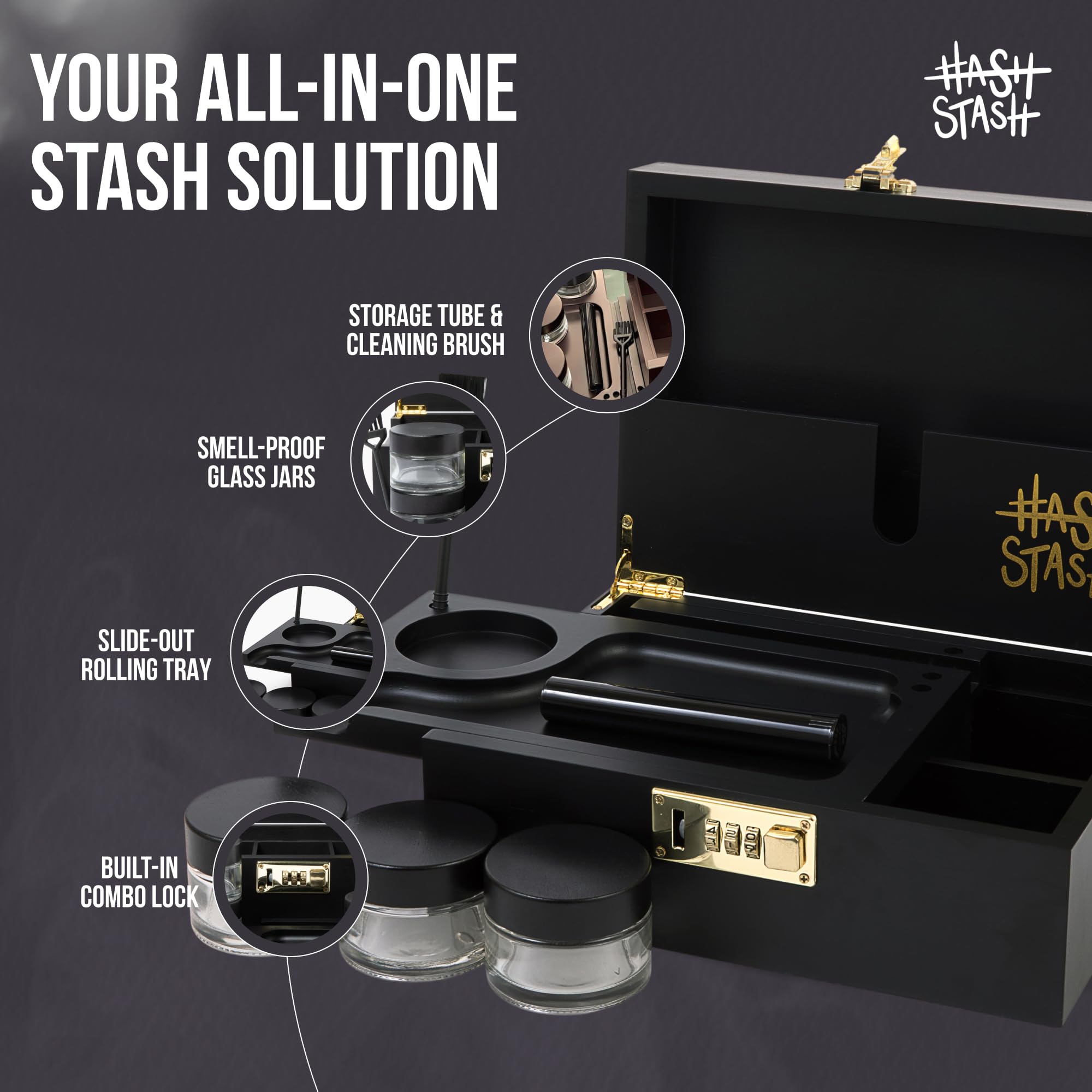 HASHSTASH bandeja organizadora desmontable facilita clasificar accesorios pequeños.