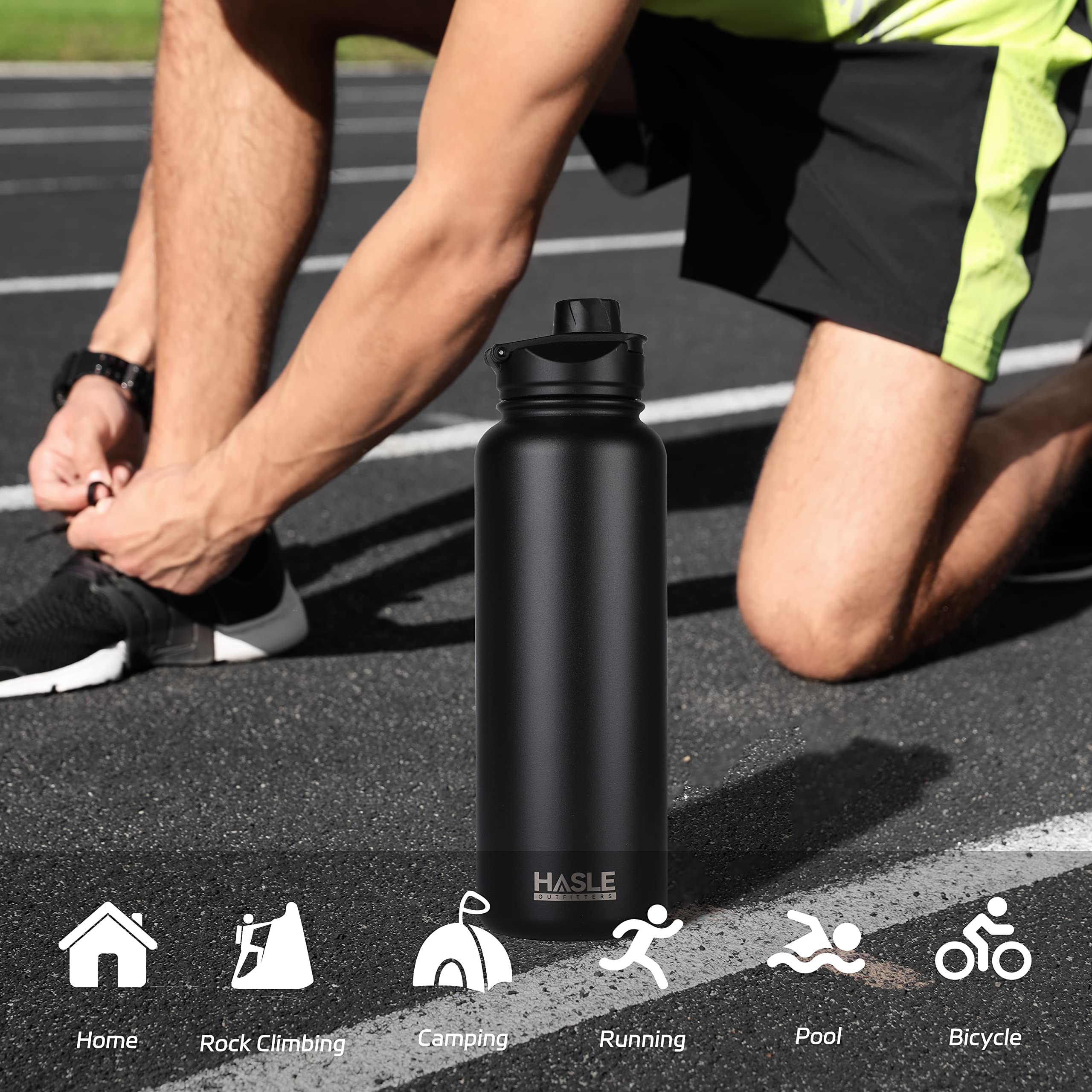 HASLE OUTFITTERS 40oz cuerpo resistente; diseño anti-derrame para cualquier aventura