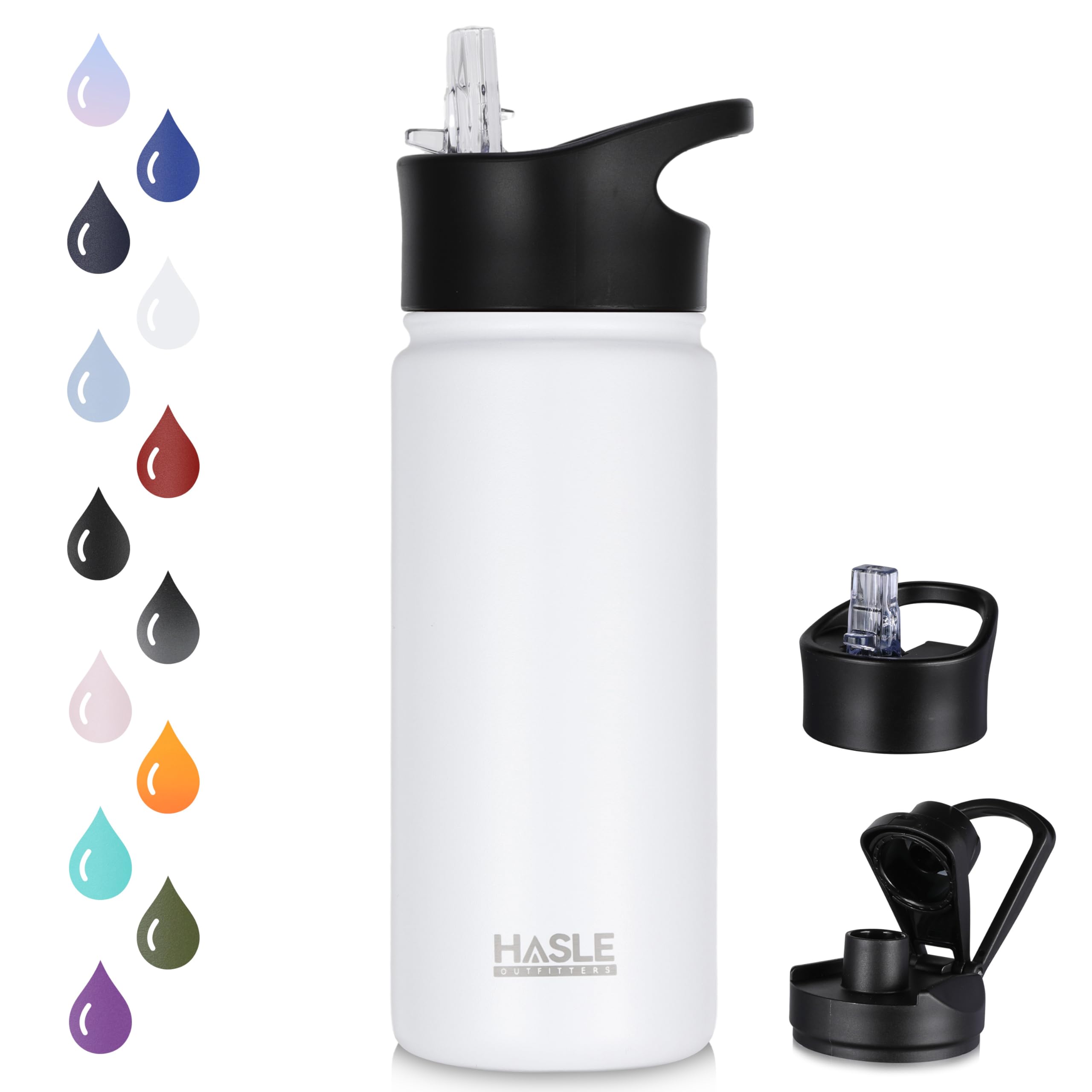 HASLE OUTFITTERS botella-agua-aislada-16oz, ideal para clase y excursiones.