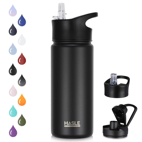 HASLE OUTFITTERS botella aislada 16oz de doble pared mantiene bebidas frías.