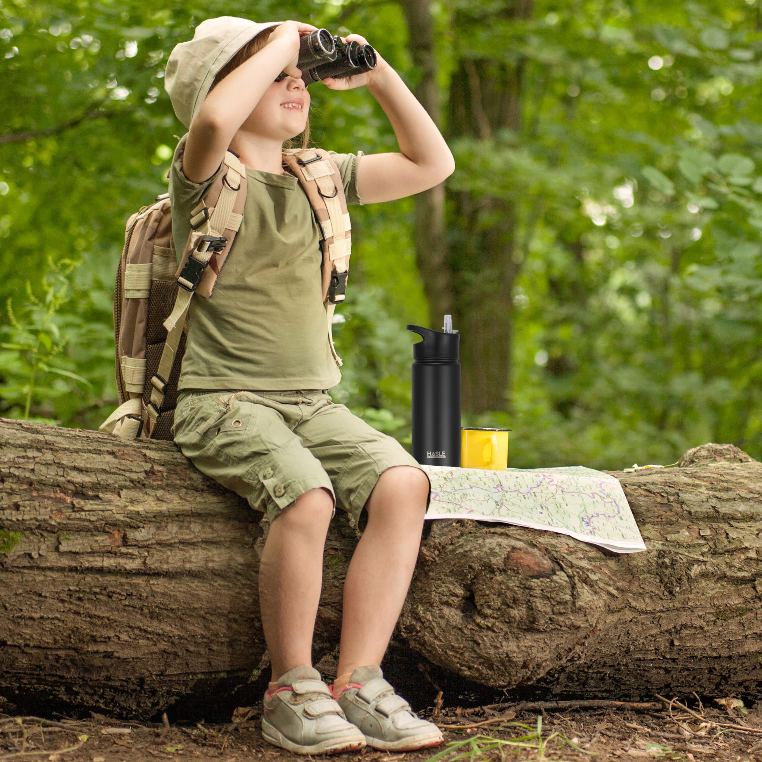 Acero inoxidable 304 sin BPA de HASLE OUTFITTERS, duradero para uso diario.