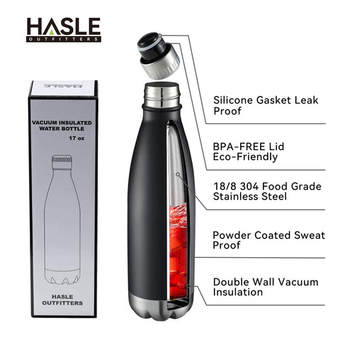 HASLE OUTFITTERS 17oz, tapa hermética, evita fugas durante el viaje
