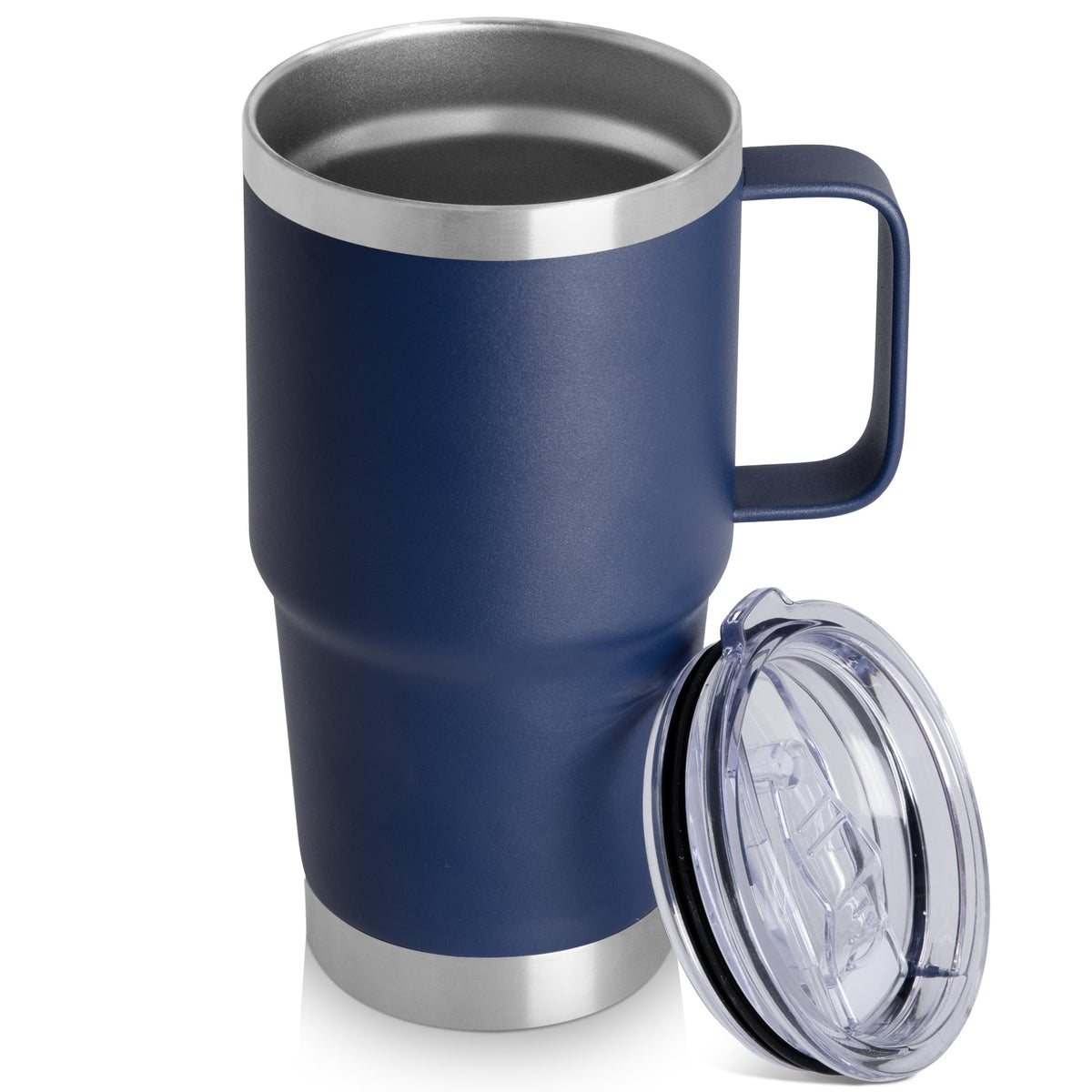 Tumbler HASLE OUTFITTERS 20oz azul marino con manija, ideal para uso diario