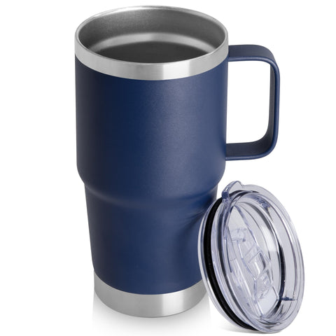 Tumbler HASLE OUTFITTERS 20oz azul marino con manija, ideal para uso diario