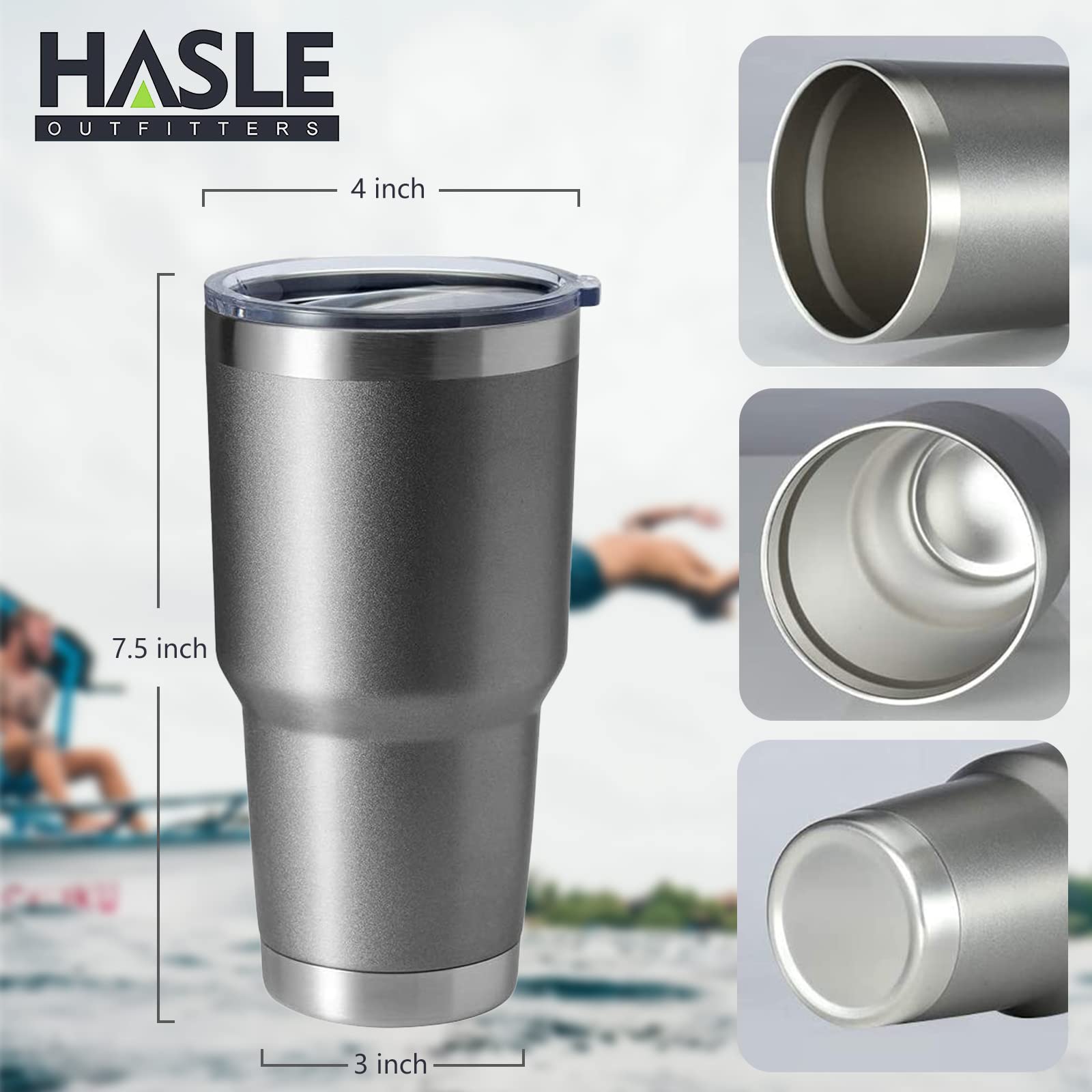 HASLE OUTFITTERS 30oz vaso térmico interior acero 304: seguridad y durabilidad para cualquier bebida.