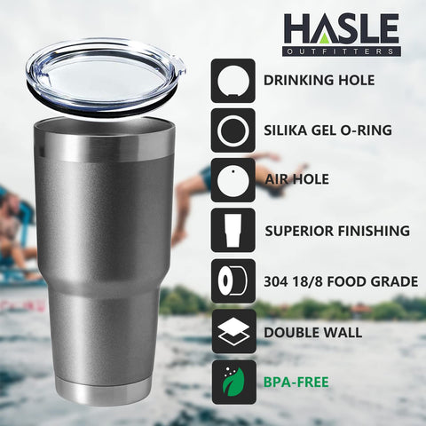HASLE OUTFITTERS 30oz vaso térmico tapa desmontable: cierre seguro y limpieza simplificada.