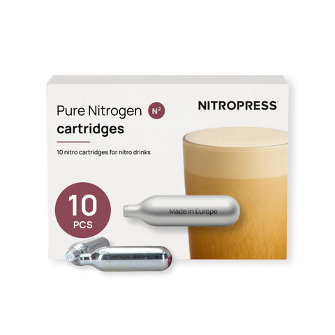 Hatfields London cartuchos nitro 2 g, set de 10, para café frío con crema suave.