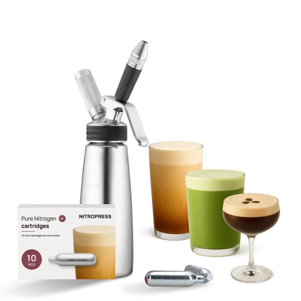 Hatfields London NitroPress: infusor portátil para café nitro, ideal para casa o viaje.