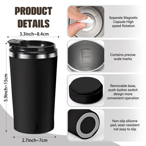 Base antideslizante de la taza autoagitadora Hatisan para mayor estabilidad