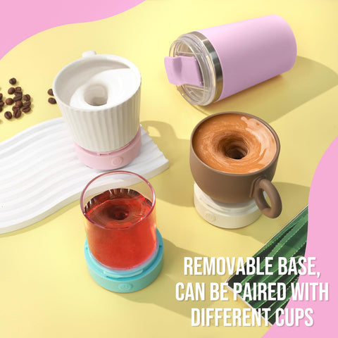 Regalo ideal para fiestas con la taza automezcladora hatisan en púrpura.