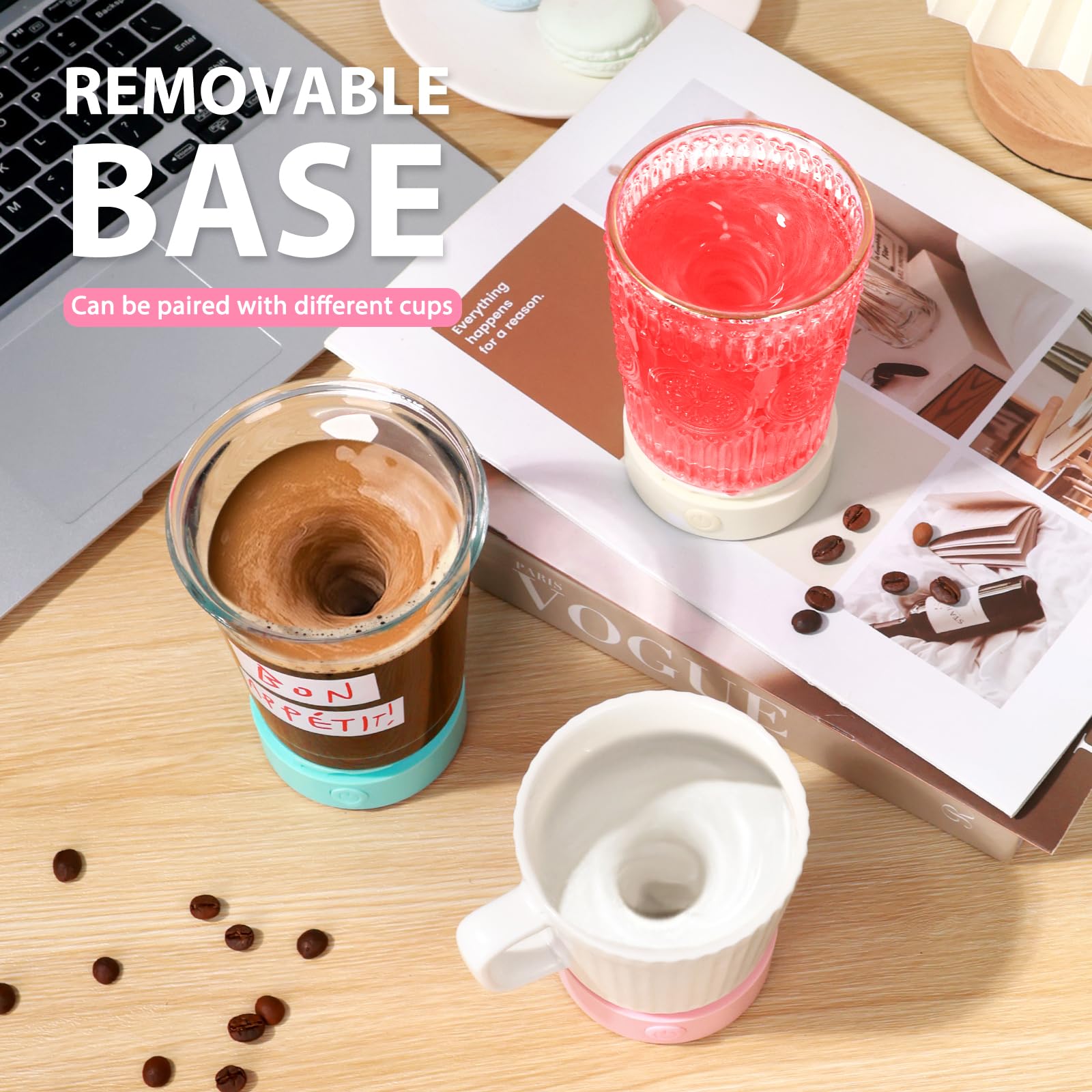 Base desmontable facilita la limpieza de la taza automezcladora Hatisan.