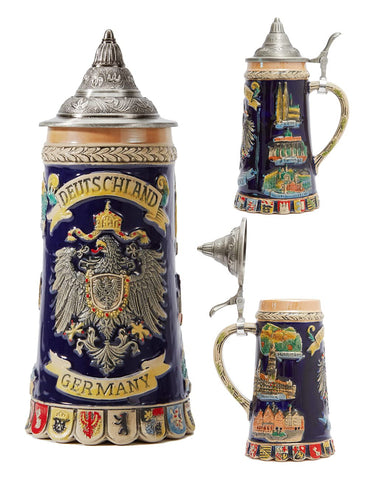 HAUCOZE copa cerámica de 0,6 litros para cerveza fría o café caliente.