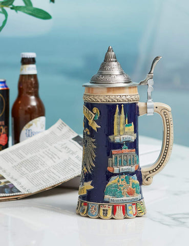 HAUCOZE copa cerámica, tapa de estaño que aporta detalle y belleza.