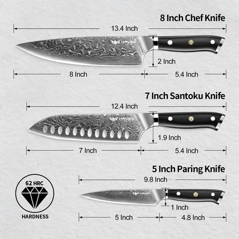 Cuchillo santoku Haugo 7 pulgadas para verduras y carnes