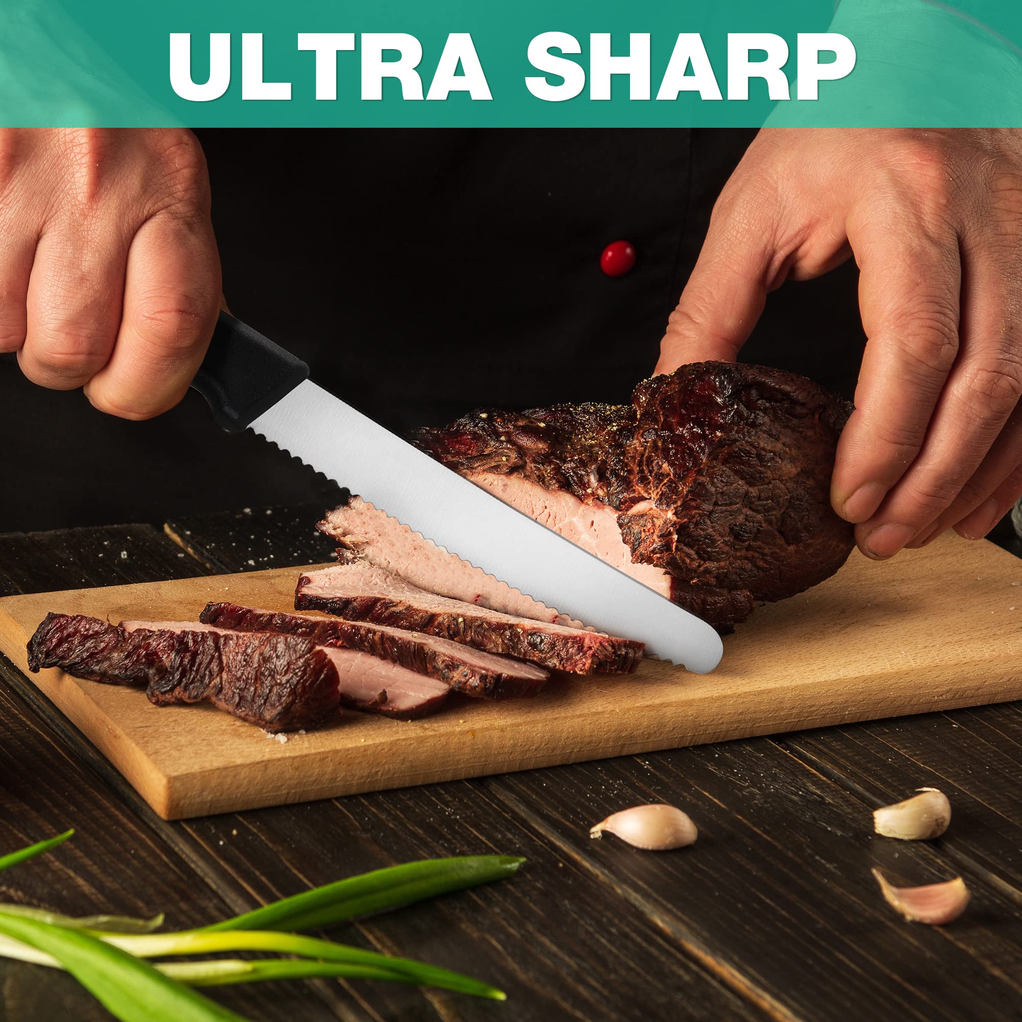 Corte preciso con cuchillo HAUSHOF adecuado para bistecs y carnes
