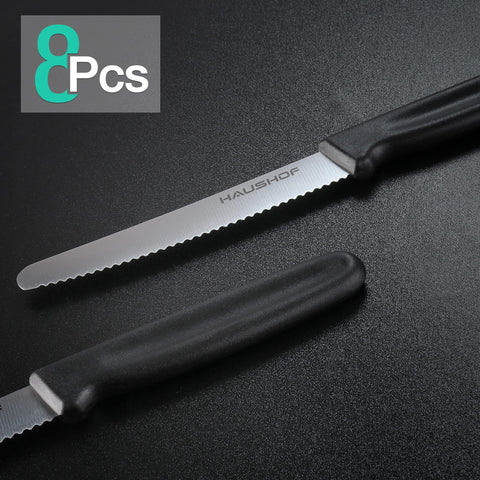 Cuchillo serrado HAUSHOF, hoja de acero inoxidable para cortes limpios