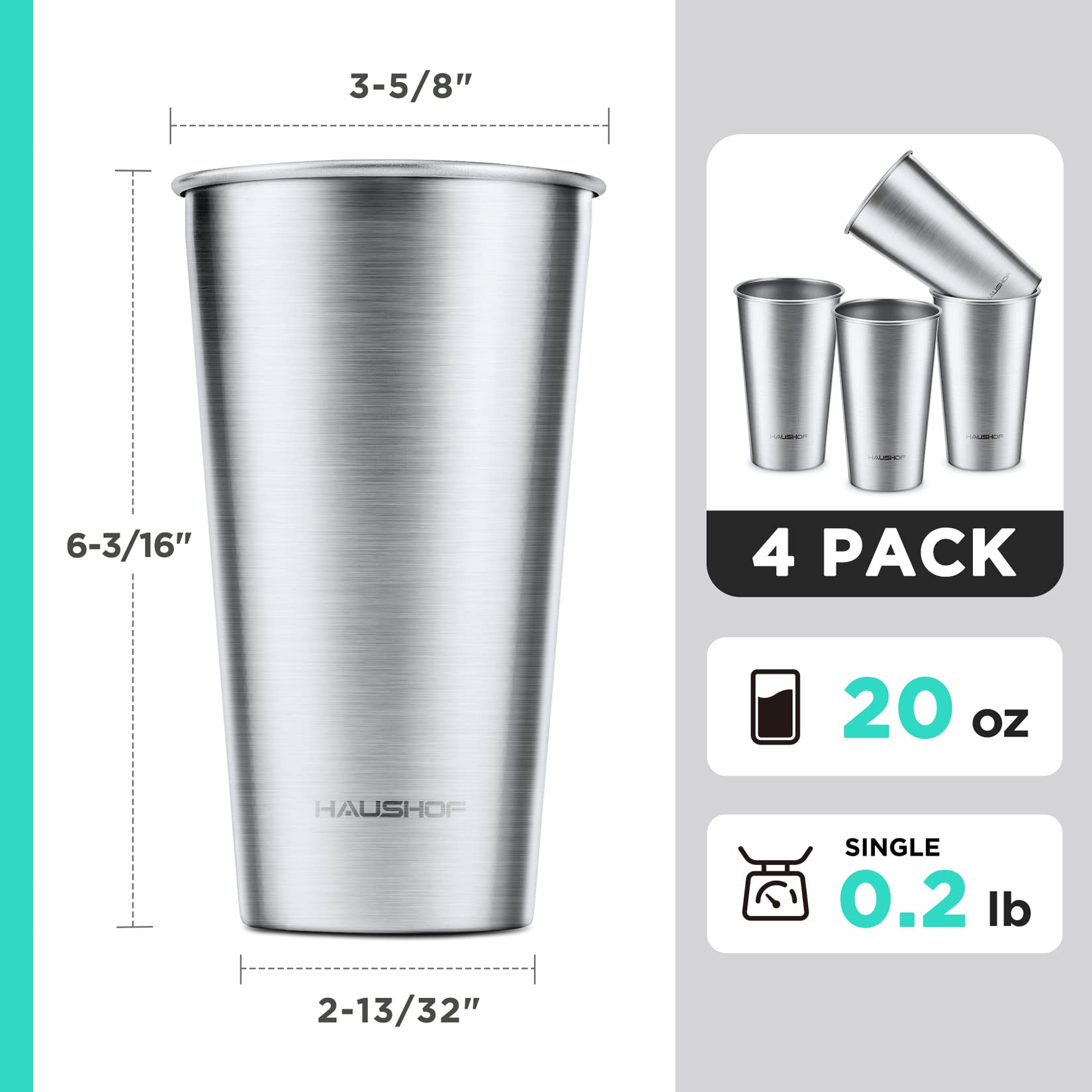 Vaso HAUSHOF para enfriar cerveza: mantiene las bebidas frías.