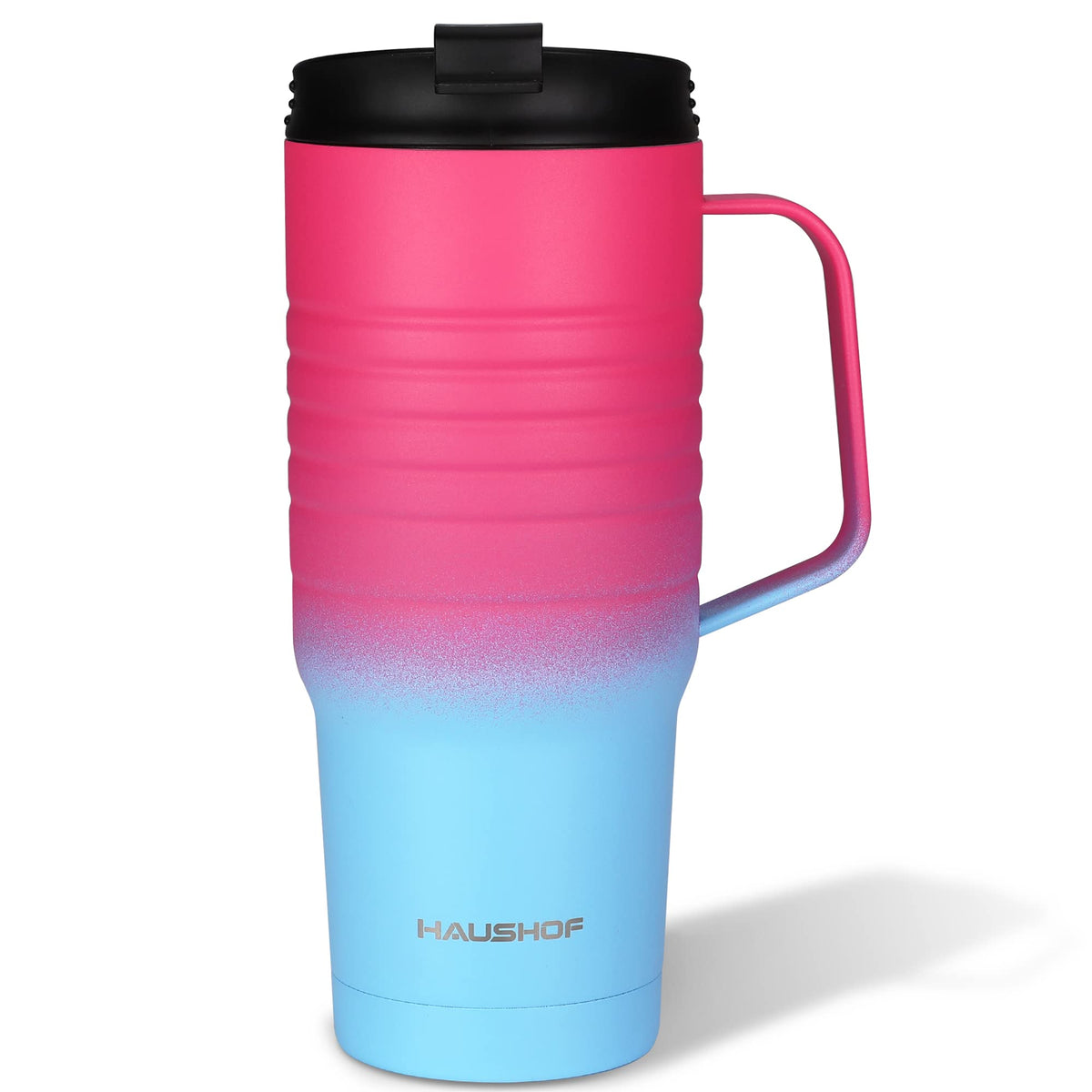 HAUSHOF Taza de viaje 24 oz con asa ergonómica, ideal para llevar al trabajo.
