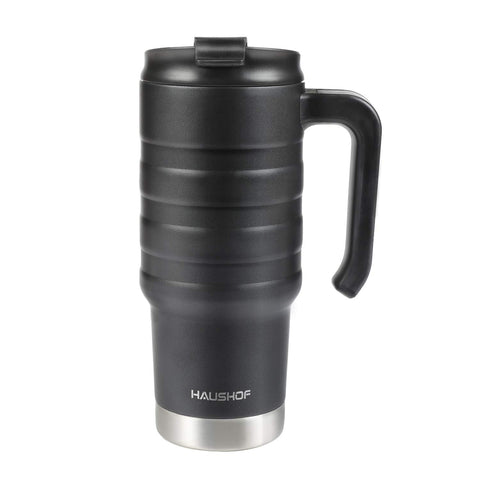 HAUSHOF taza de viaje con aislamiento de doble pared mantiene bebidas frías o calientes por horas.