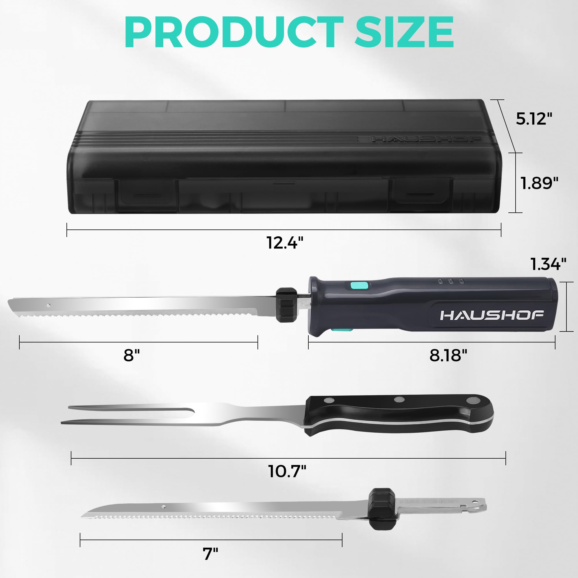 HAUSHOF tenedor de acero inoxidable para servir carnes