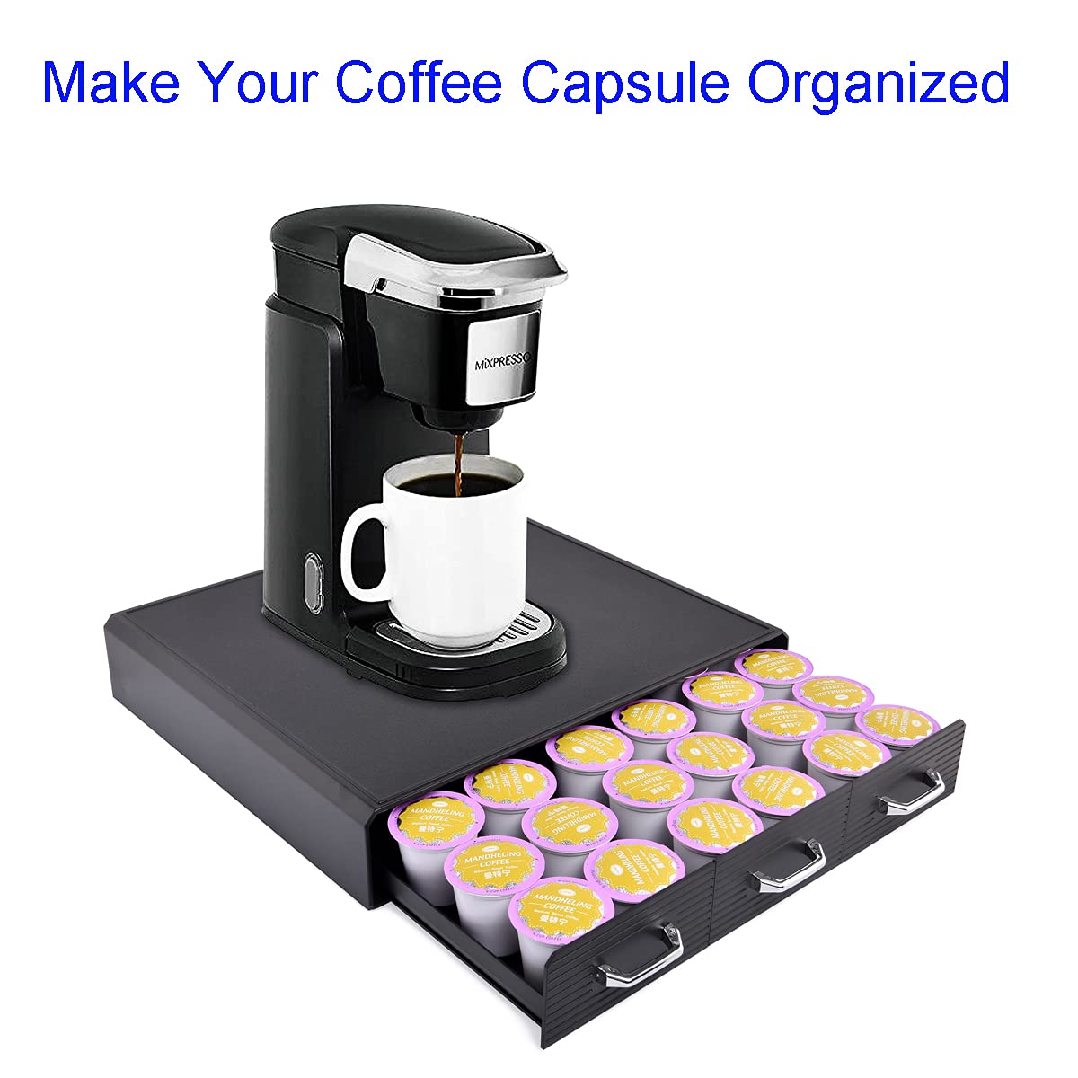 Hausun capacidad para 36 cápsulas tipo K y 48 cápsulas nespresso.