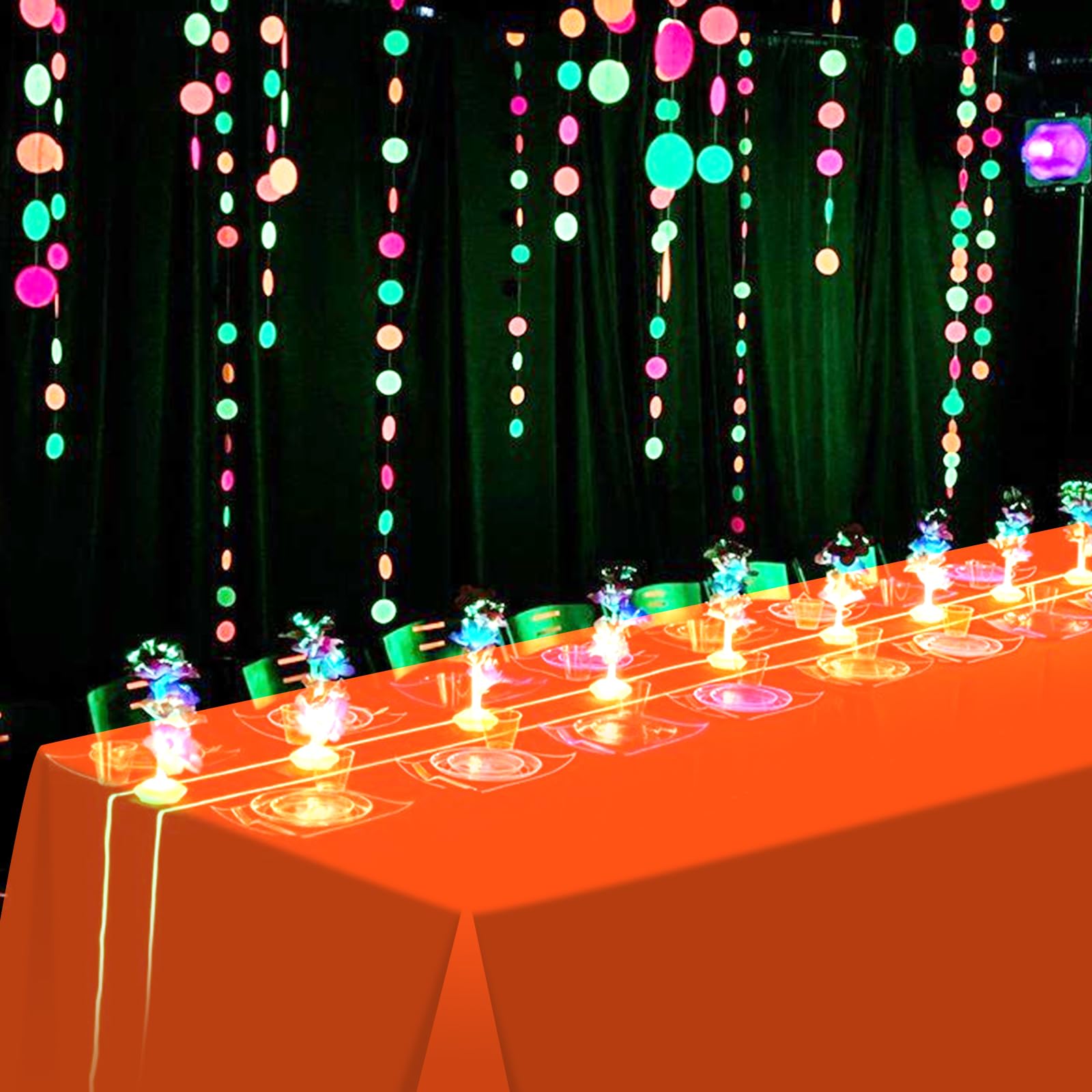 Limpieza rápida tras la fiesta Hauwellter mantel neon desechable