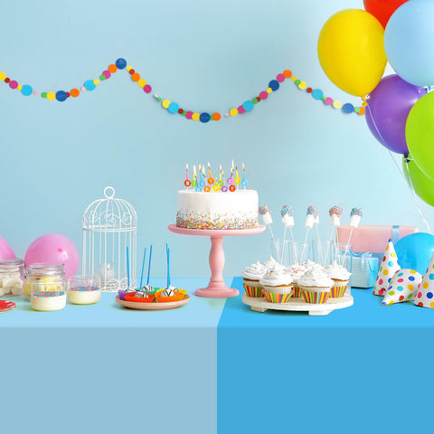 Mantel desechable Hauwellter azul gradiente facilita la limpieza tras la celebración