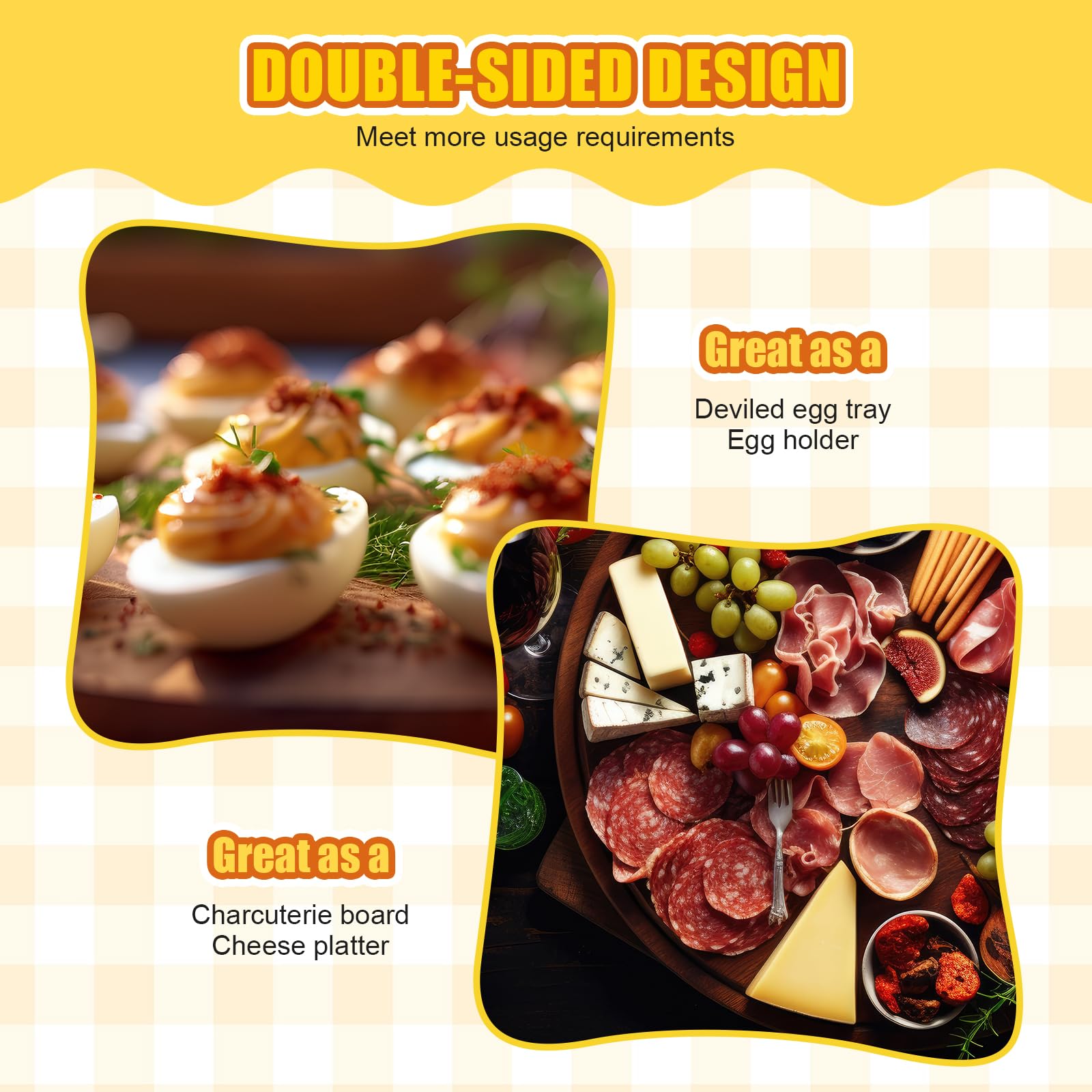 Bandeja para aperitivos, frutas y dulces, diseño versátil para fiestas.