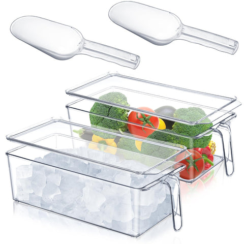 Havawish: contenedores de hielo rectangulares con tapas para almacenamiento seguro.