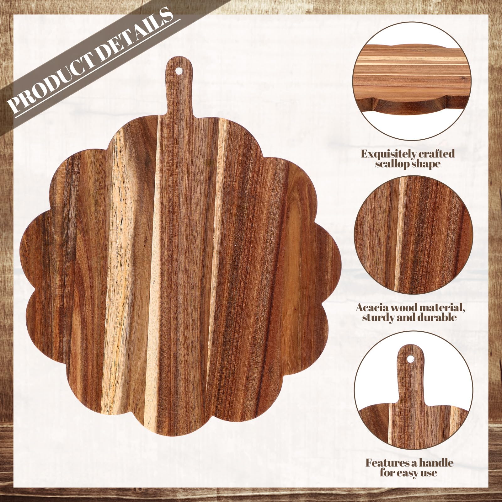Tabla Havawish de acacia para corte de carne, duradera y ligera.